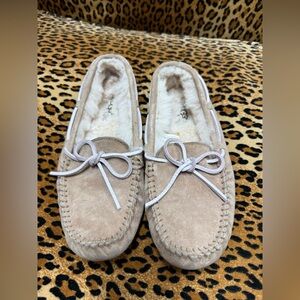 UGG Women's Beige Moccasin Slippers